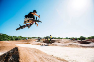 BMX bike tracks coated with DirtGlue industrial soil stabiliser