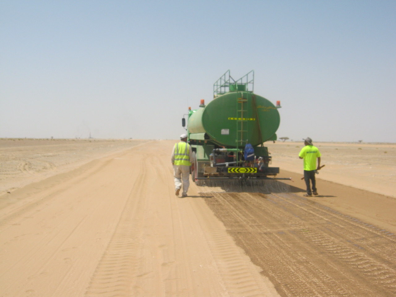 Dustless road maintenance and building dust control