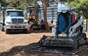 civil works team and equipment