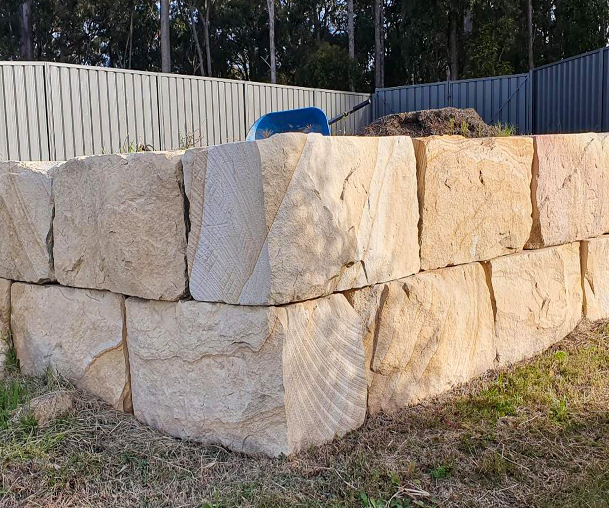 sandstone wall after treatment with masonproof protection against green grey and black mould