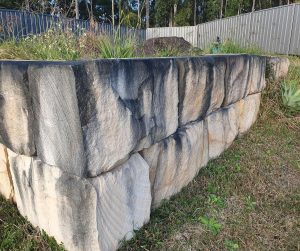 sandtone wall before waterproofing