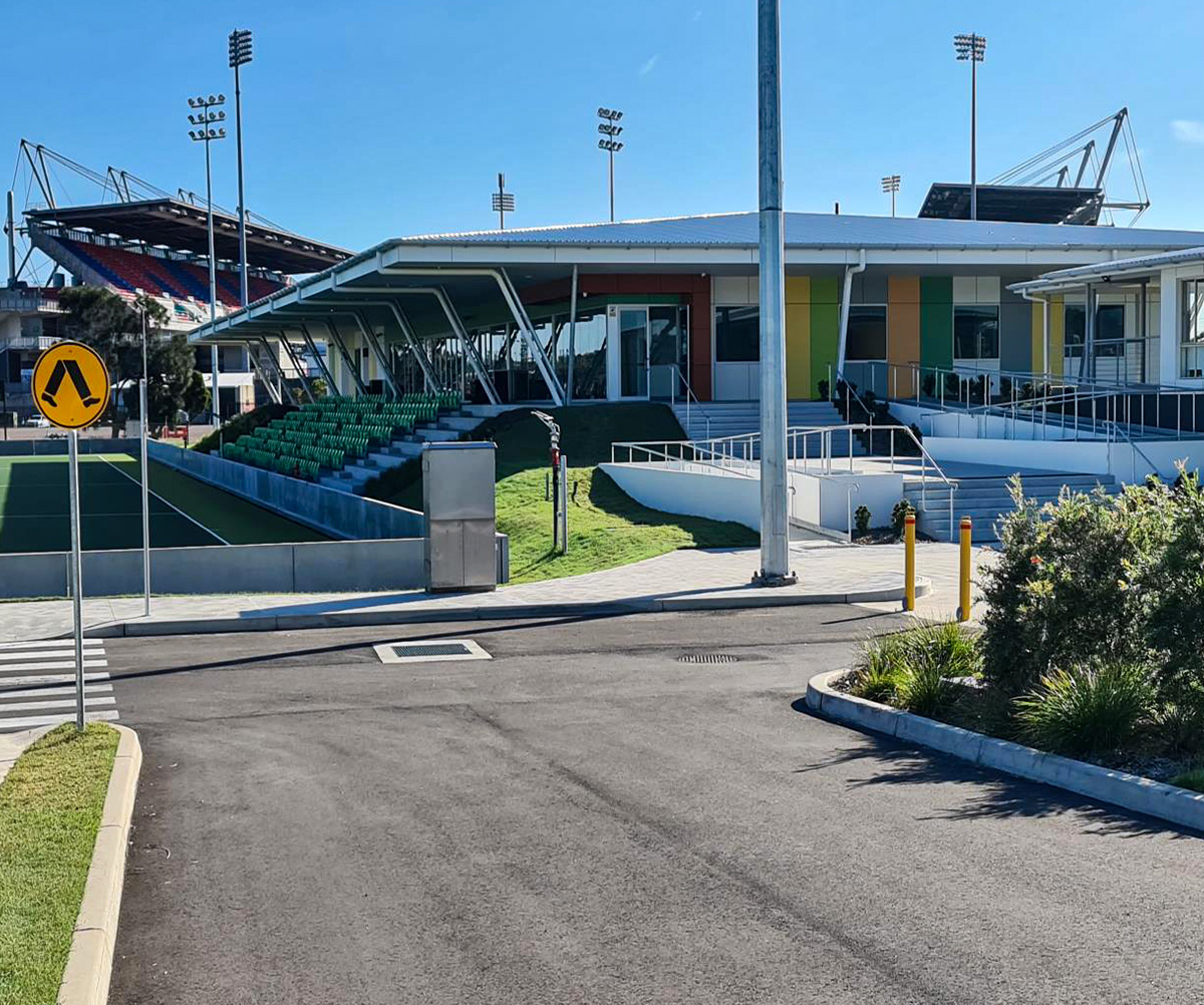 waterproofing of walkways and disabled ramps at the Newcastle soccer stadium